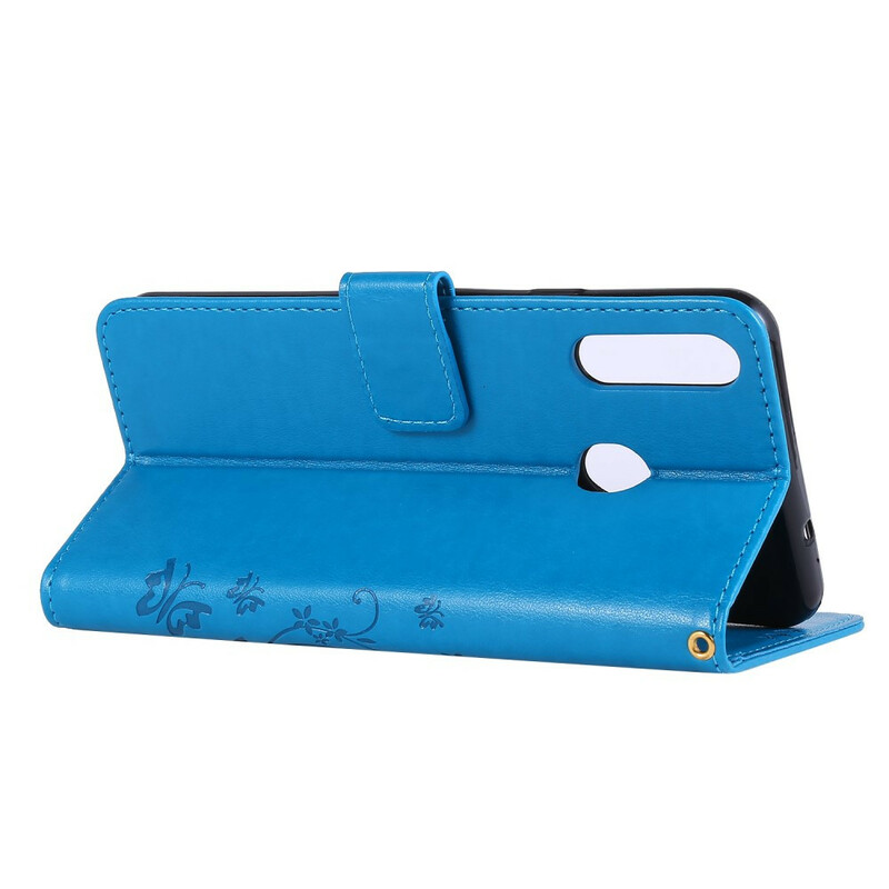 Samsung Galaxy A20s Custodia Farfalle e Fiori Samsung Galaxy A20s Custodia Farfalle e Fiori
