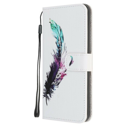 OnePlus Nord N100 Custodia con cinturino in piuma