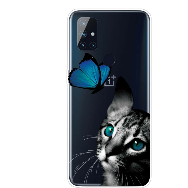 OnePlus Nord N100 Custodia per gatti e farfalle