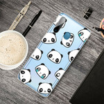 Samsung Galaxy M11 Custodia trasparente Pandas sentimentale