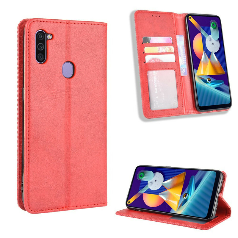 Flip Cover Samsung Galaxy M11 effetto pelle Vintage Stylish