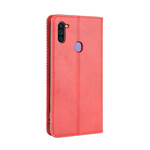 Flip Cover Samsung Galaxy M11 effetto pelle Vintage Stylish