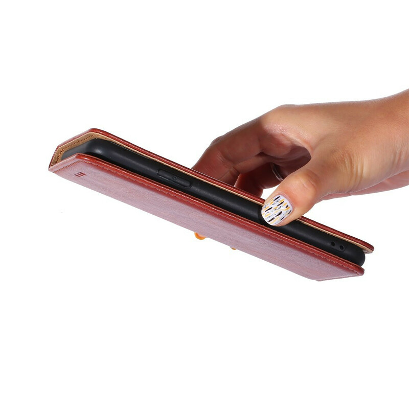Flip Cover OnePlus Nord N100 Stile Pelle Sottile Flip Cover OnePlus Nord N100 Stile Pelle Sottile