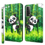 Huawei P Smart 2021 Custodia Panda e Bamboo