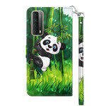 Huawei P Smart 2021 Custodia Panda e Bamboo
