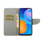 Huawei P Smart 2021 Custodia con cinturino a margherita