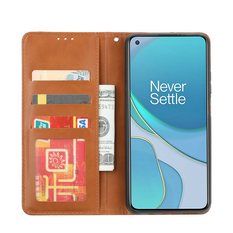 Flip Cover OnePlus 8T Custodia in similpelle a scheda