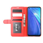 Realme 6 Custodia in pelle con texture