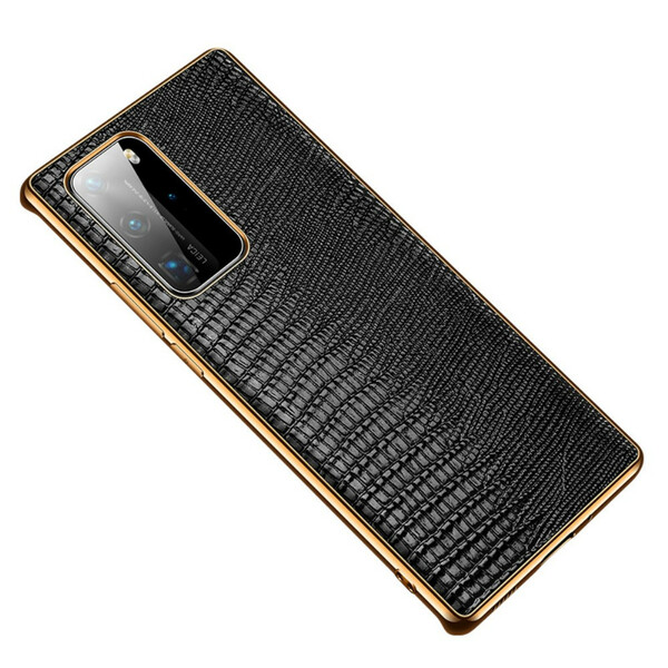 Huawei P40 Pro Custodia in vera pelle texture lucertola
