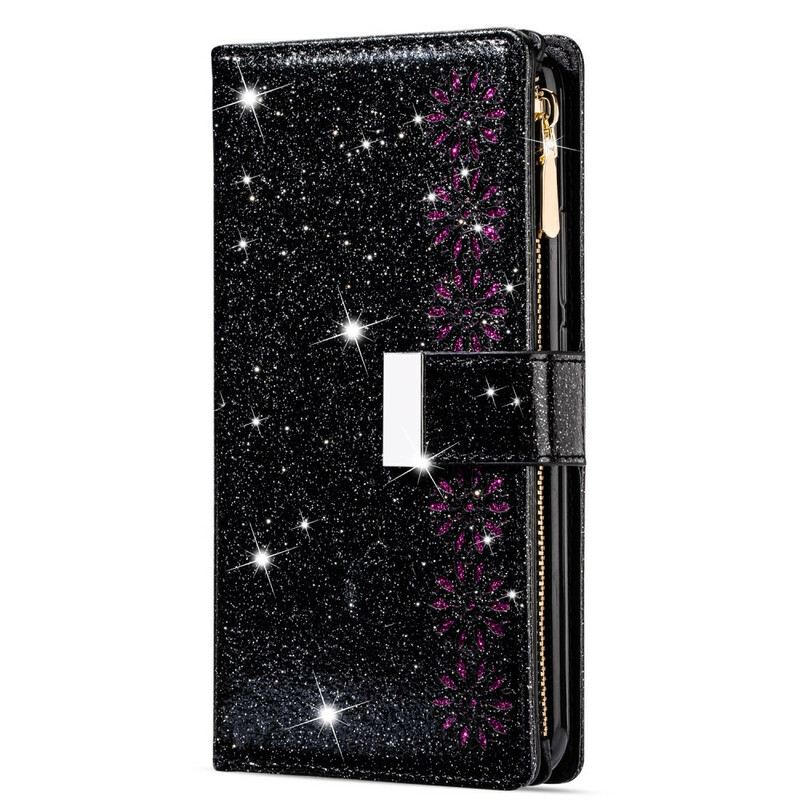 Samsung Galaxy A51 Custodia Glitter Wallet Zip