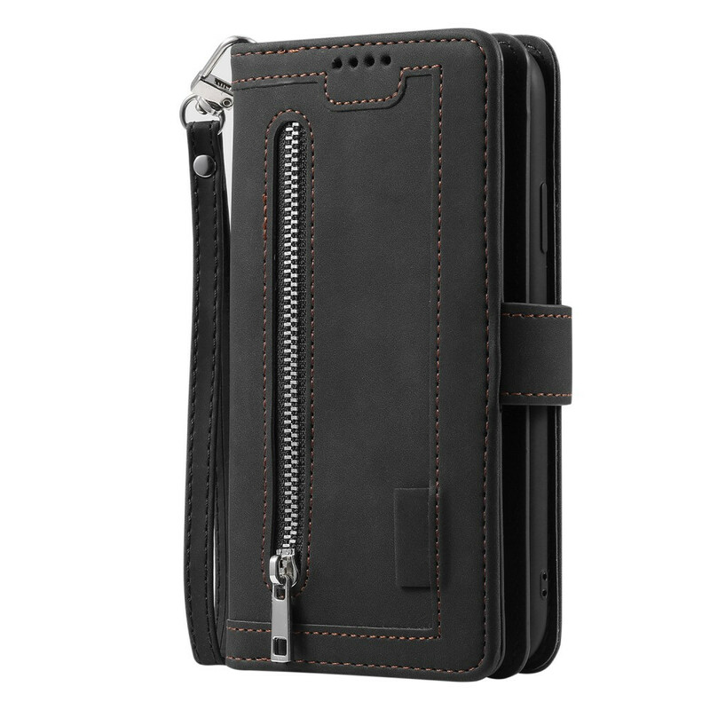 Custodia rigida per Samsung Galaxy A51 con tasca a zip