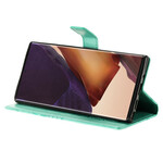 Samsung Galaxy Note 20 Ultra Custodia Farfalle Giganti con Cinturino