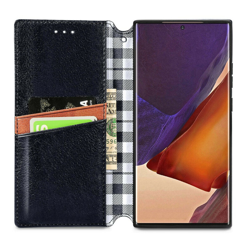 Flip Cover Samsung Galaxy Note 20 Ultra Leather Band Effetto Diamante