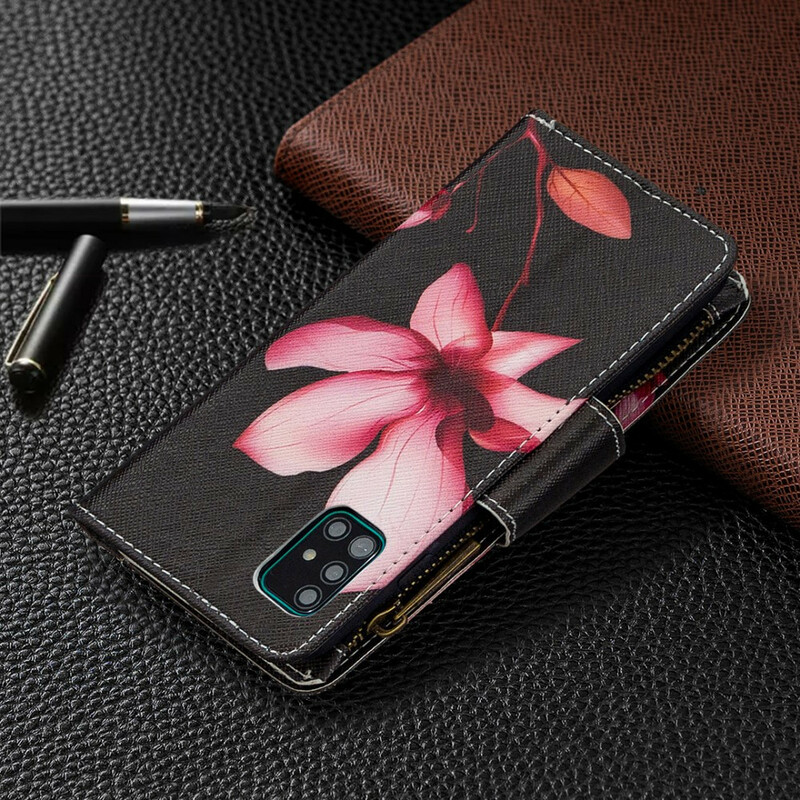 Samsung Galaxy A51 Tasca con zip Fiore