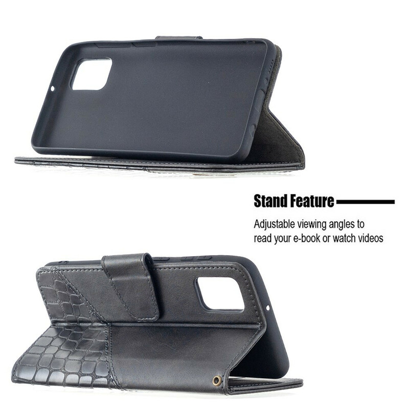 Samsung Galaxy A31 Custodia classica in pelle di coccodrillo Samsung Galaxy A31 Custodia classica in pelle di coccodrillo