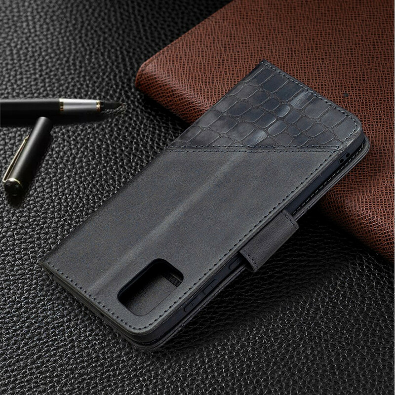 Samsung Galaxy A31 Custodia classica in pelle di coccodrillo Samsung Galaxy A31 Custodia classica in pelle di coccodrillo