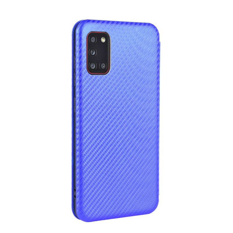 Flip Cover Samsung Galaxy A31 Fibra di carbonio