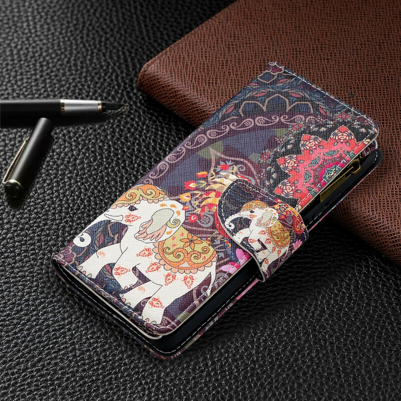 Xiaomi Mi 10T Lite 5G / Redmi Note 9 Pro 5G Elephant Zipper Case