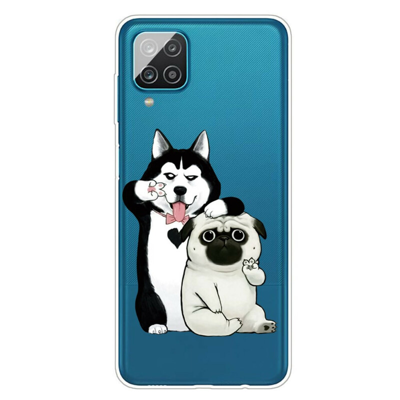 Custodia per Samsung Galaxy A12 Funny Dogs