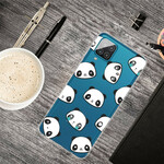 Samsung Galaxy A12 Custodia trasparente Pandas sentimentale