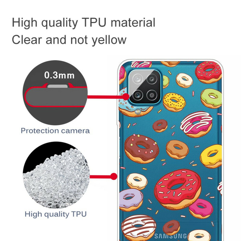 Custodia per Samsung Galaxy A12 Love Donuts