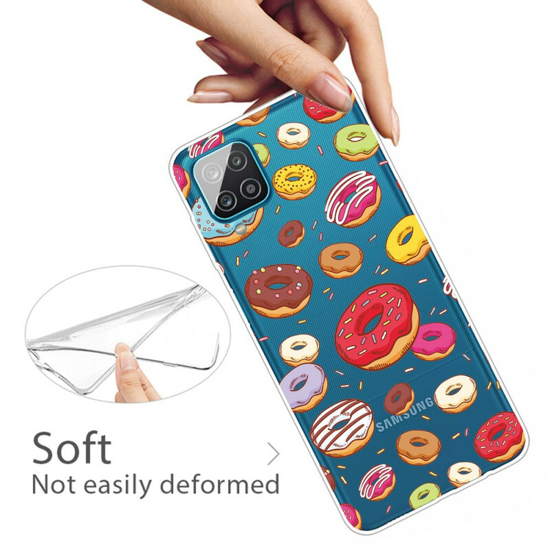 Custodia per Samsung Galaxy A12 Love Donuts