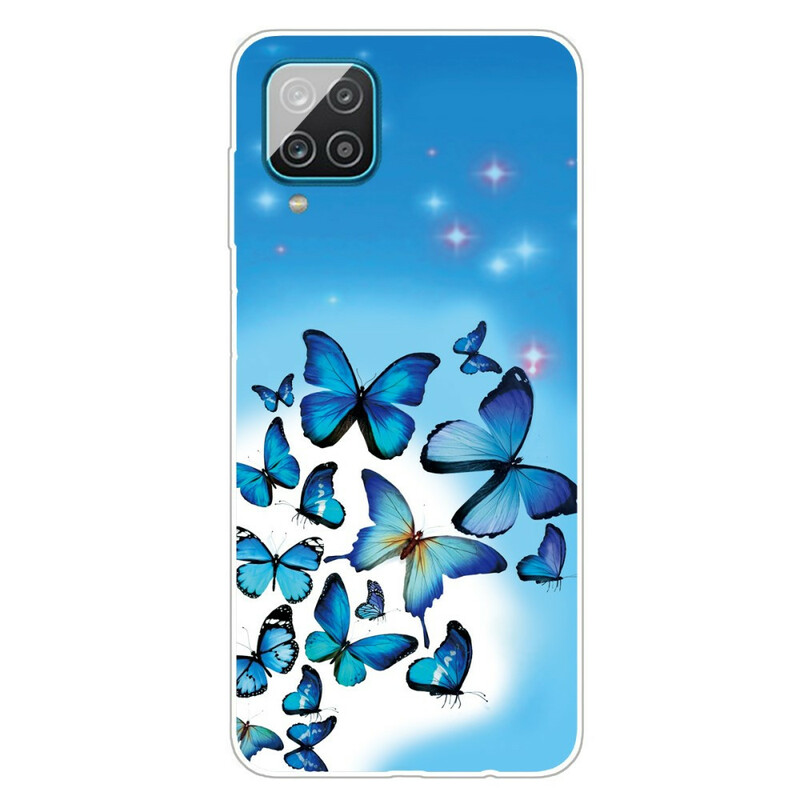 Custodia Samsung Galaxy A12 Farfalle Farfalle