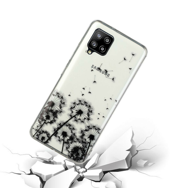 Samsung Galaxy A12 Custodia trasparente nera Dandelion