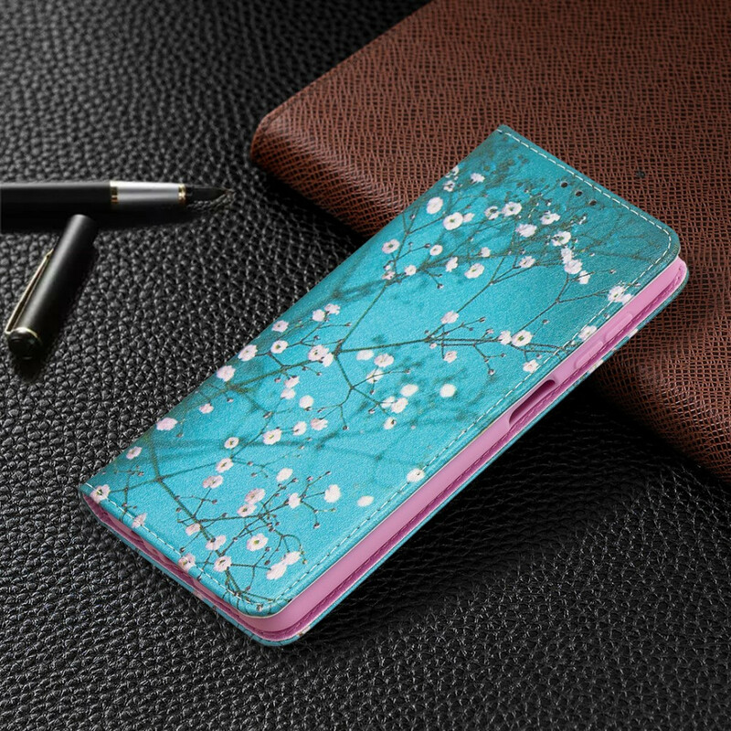Flip Cover Samsung Galaxy A12 Rami fioriti