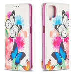 Flip Cover Samsung Galaxy A12 Farfalle colorate