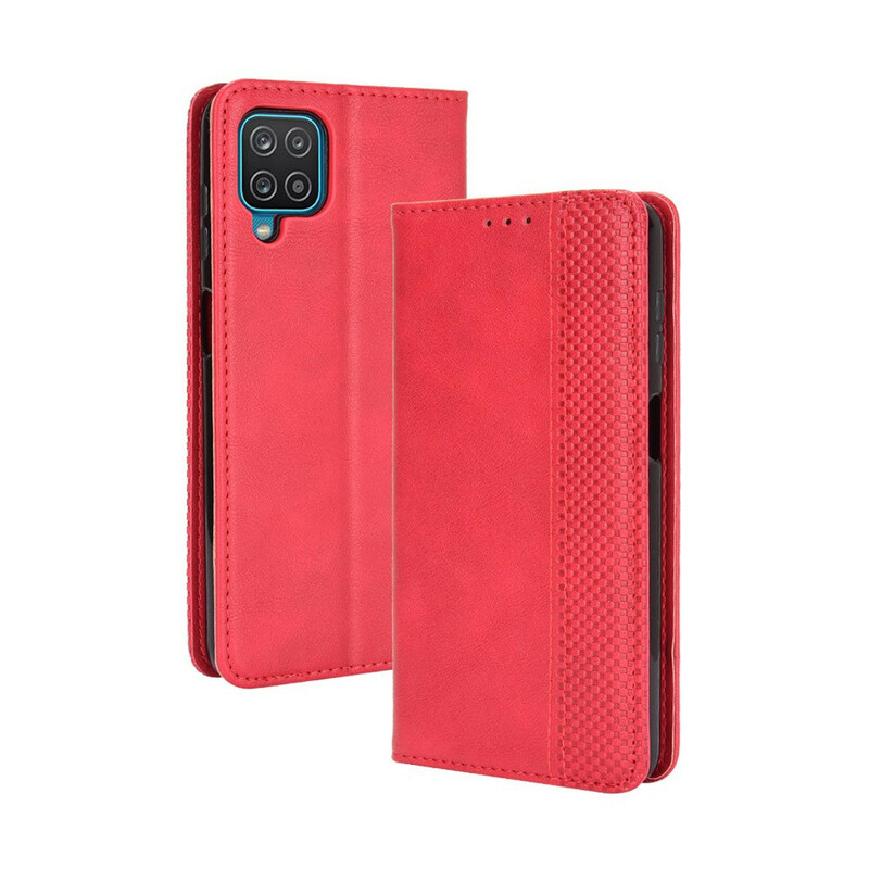 Flip Cover Samsung Galaxy A12 effetto pelle Vintage Stylish