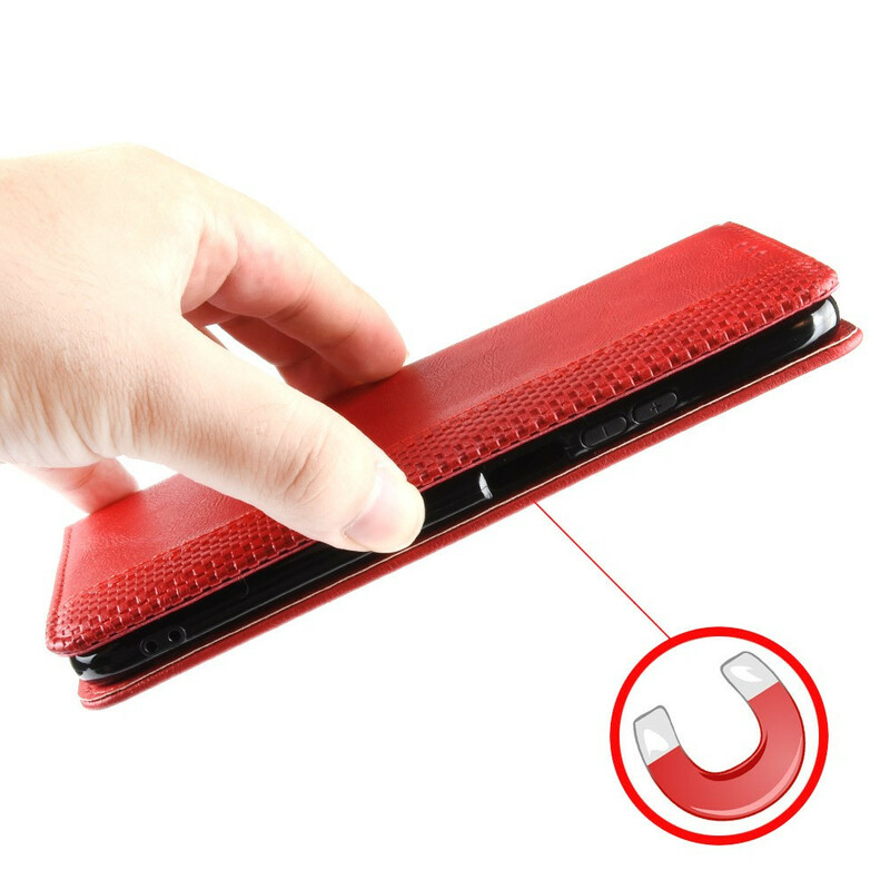 Flip Cover Samsung Galaxy A12 effetto pelle Vintage Stylish