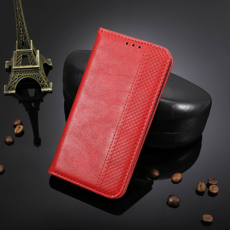 Flip Cover Samsung Galaxy A12 effetto pelle Vintage Stylish