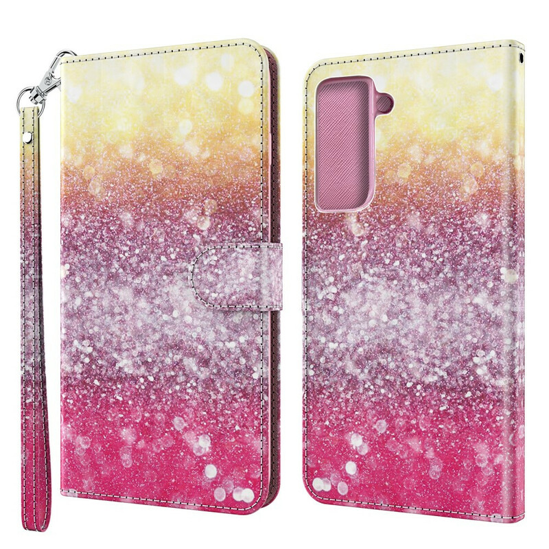 Samsung Galaxy S21 5G Custodia Glitter Magenta