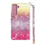 Samsung Galaxy S21 5G Custodia Glitter Magenta