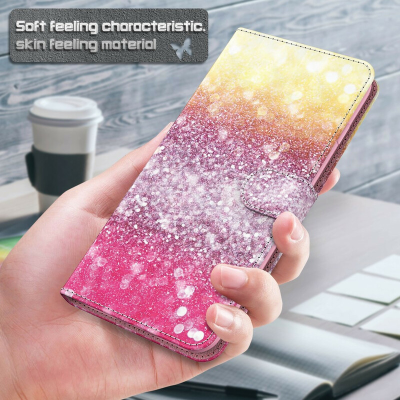 Samsung Galaxy S21 5G Custodia Glitter Magenta