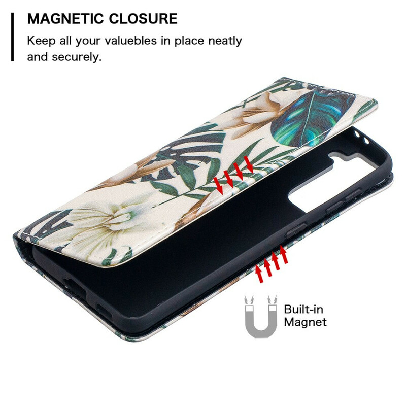 Flip Cover Samsung Galaxy S21 5G Foglie