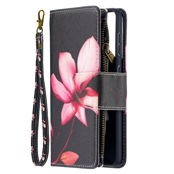 Samsung Galaxy S21 5G Custodia tascabile con zip Fiore