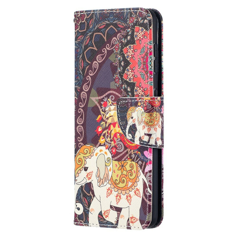Samsung Galaxy S21 5G Custodia Mandala Elefanti Etnici
