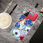 Samsung Galaxy A02s: cover trasparente con fiori acquerellati