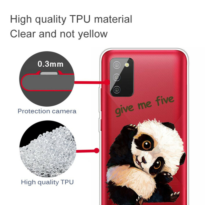 Samsung Galaxy A02s Custodia trasparente Panda Give Me Five
