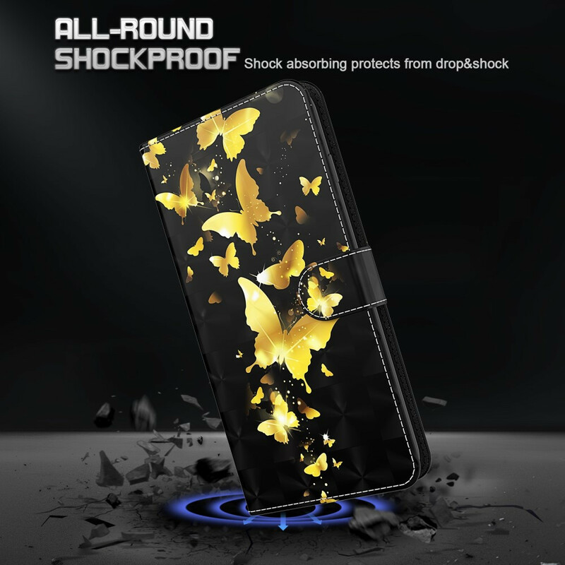 Samsung Galaxy S21 Plus 5G Custodia Farfalle gialle