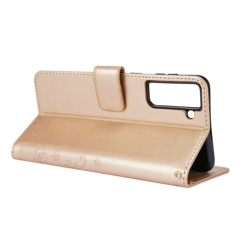 Samsug Galaxy S21 Plus 5G Custodia Farfalle nel vento