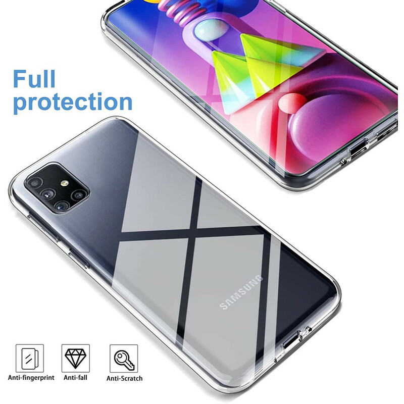 Custodia e schermo in vetro temperato per Samsung Galaxy M51