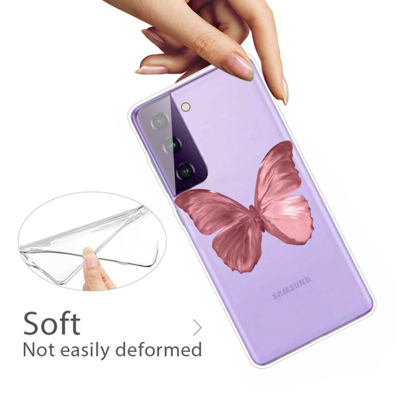 Samsung Galaxy S21 5G Custodia Farfalle selvatiche