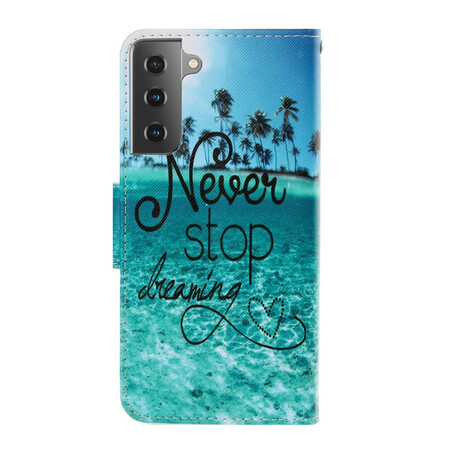 Samsung Galaxy S21 Plus 5G Never Stop Dreaming Custodia con cinturino Navy