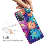 Samsung Galaxy A71 5G Custodia flessibile a fiori