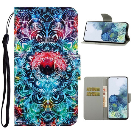 Samsung Galaxy S21 5G Custodia con cinturino Mandala Flashy