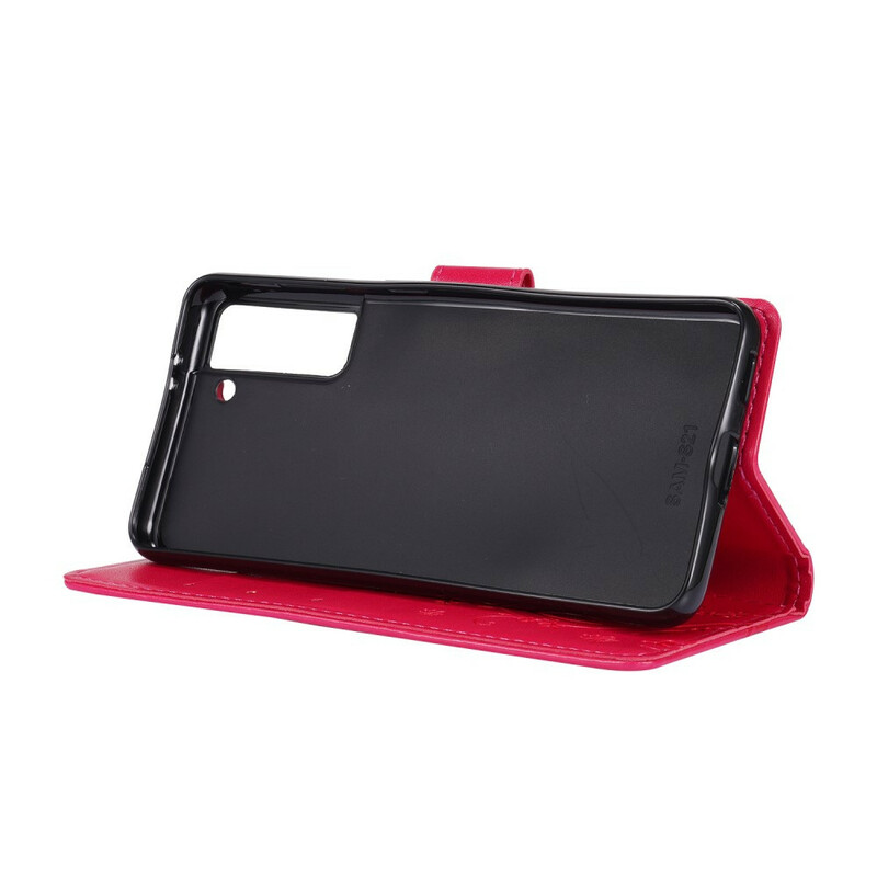 Samsung Galaxy S21 5G Custodia Farfalle nel vento