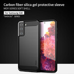 Samsung Galaxy S21 5G spazzolato in fibra di carbonio Custodia MOFI